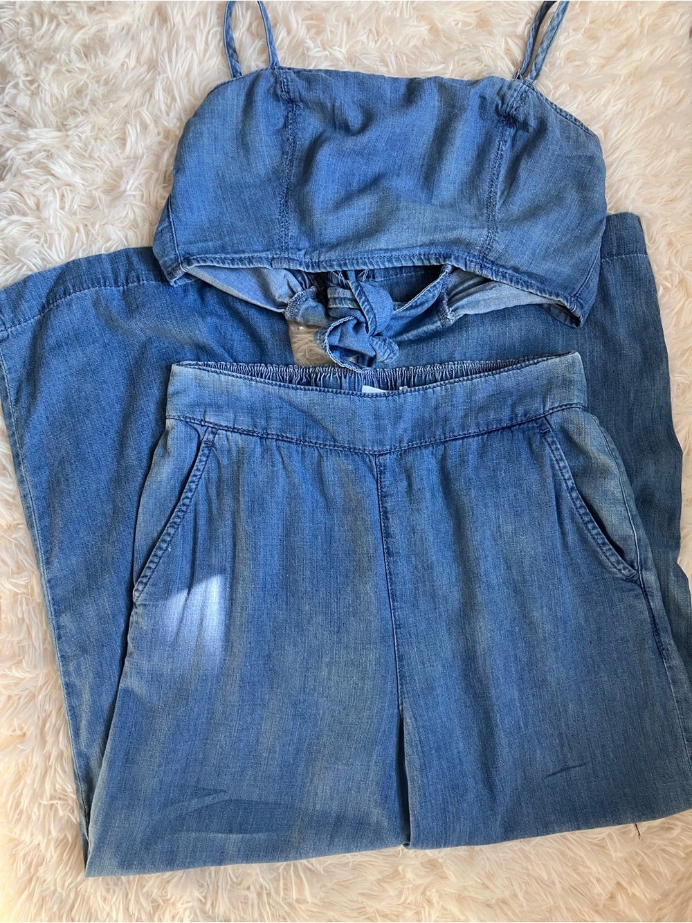 Dynamite 2-Piece Denim-look Set